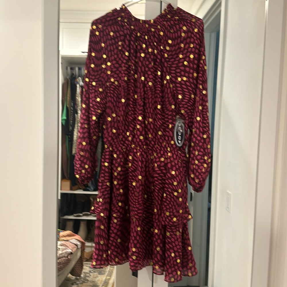 Pink and gold party dress
